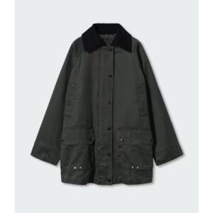 Mango Waxed-Effect Short Parka (Women’s Size Medium)